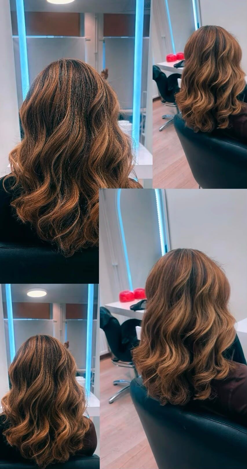 Kopparlockar, före och efter styling